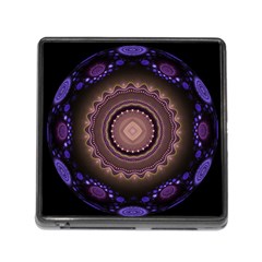 Fractal Neon Blue Energy Fantasy Memory Card Reader (square 5 Slot) by Wegoenart