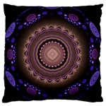 Fractal Neon Blue Energy Fantasy Large Cushion Case (Two Sides) Front