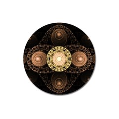 Fractal Design Pattern Fantasy Magnet 3  (round) by Wegoenart