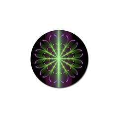 Fractal Purple Lime Pattern Golf Ball Marker by Wegoenart