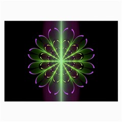 Fractal Purple Lime Pattern Large Glasses Cloth by Wegoenart