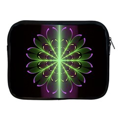 Fractal Purple Lime Pattern Apple Ipad 2/3/4 Zipper Cases by Wegoenart