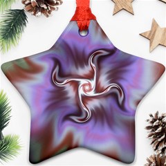 Fractal Rainbow Colorful Pattern Ornament (Star)