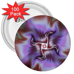 Fractal Rainbow Colorful Pattern 3  Buttons (100 Pack)  by Wegoenart