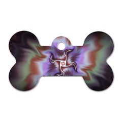 Fractal Rainbow Colorful Pattern Dog Tag Bone (Two Sides)