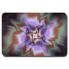 Fractal Rainbow Colorful Pattern Large Doormat 