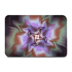 Fractal Rainbow Colorful Pattern Plate Mats by Wegoenart