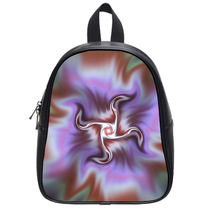 Fractal Rainbow Colorful Pattern School Bag (Small)