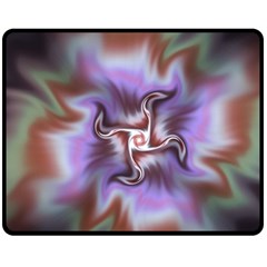 Fractal Rainbow Colorful Pattern Double Sided Fleece Blanket (medium)  by Wegoenart