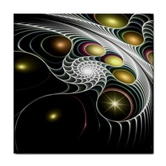 Fractal Bulbs Fantasy Curve Tile Coasters by Wegoenart