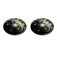 Fractal Bulbs Fantasy Curve Cufflinks (oval) by Wegoenart