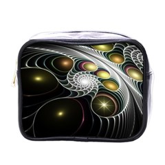 Fractal Bulbs Fantasy Curve Mini Toiletries Bag (one Side) by Wegoenart