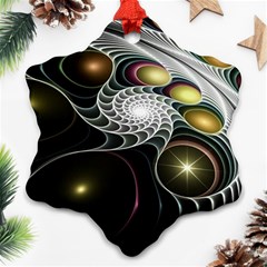 Fractal Bulbs Fantasy Curve Snowflake Ornament (two Sides) by Wegoenart