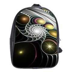 Fractal Bulbs Fantasy Curve School Bag (xl) by Wegoenart