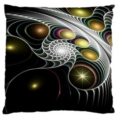 Fractal Bulbs Fantasy Curve Large Flano Cushion Case (two Sides) by Wegoenart