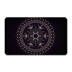 Fractal Mandala Circles Purple Magnet (rectangular) by Wegoenart