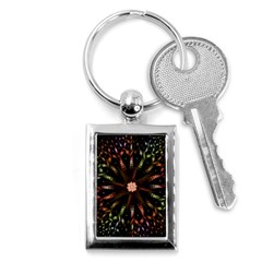 Fractal Colorful Pattern Texture Key Chains (rectangle)  by Wegoenart