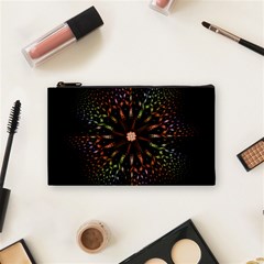 Fractal Colorful Pattern Texture Cosmetic Bag (small) by Wegoenart