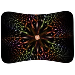 Fractal Colorful Pattern Texture Velour Seat Head Rest Cushion by Wegoenart