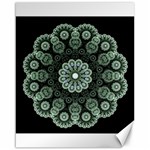 Fractal Green Lace Pattern Circle Canvas 16  x 20  15.75 x19.29  Canvas - 1