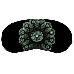 Fractal Green Lace Pattern Circle Sleeping Masks