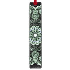 Fractal Green Lace Pattern Circle Large Book Marks by Wegoenart