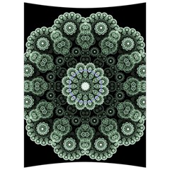 Fractal Green Lace Pattern Circle Back Support Cushion by Wegoenart