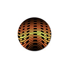 Fractal Orange Texture Waves Golf Ball Marker (4 Pack) by Wegoenart