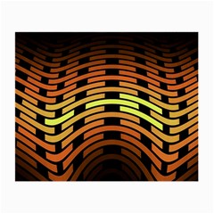 Fractal Orange Texture Waves Small Glasses Cloth (2-side) by Wegoenart