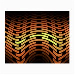 Fractal Orange Texture Waves Small Glasses Cloth (2-Side) Front