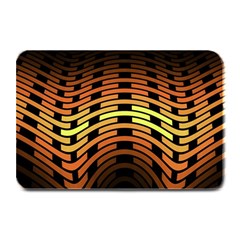 Fractal Orange Texture Waves Plate Mats by Wegoenart