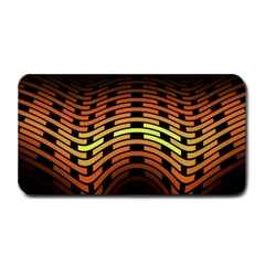 Fractal Orange Texture Waves Medium Bar Mats by Wegoenart