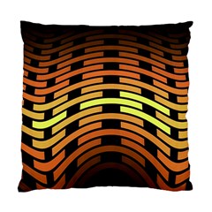 Fractal Orange Texture Waves Standard Cushion Case (one Side) by Wegoenart