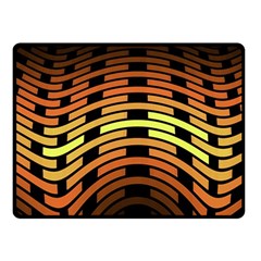 Fractal Orange Texture Waves Fleece Blanket (small) by Wegoenart