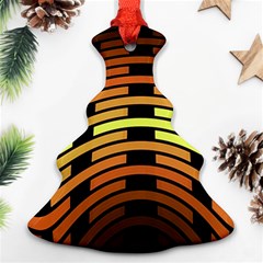 Fractal Orange Texture Waves Ornament (christmas Tree)  by Wegoenart