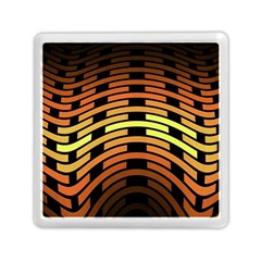 Fractal Orange Texture Waves Memory Card Reader (square) by Wegoenart