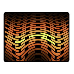 Fractal Orange Texture Waves Double Sided Fleece Blanket (small)  by Wegoenart