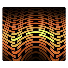 Fractal Orange Texture Waves Double Sided Flano Blanket (small)  by Wegoenart