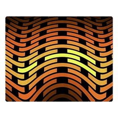 Fractal Orange Texture Waves Double Sided Flano Blanket (large)  by Wegoenart