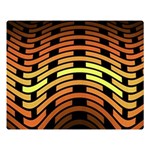 Fractal Orange Texture Waves Double Sided Flano Blanket (Large)  80 x60  Blanket Front