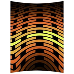 Fractal Orange Texture Waves Back Support Cushion by Wegoenart