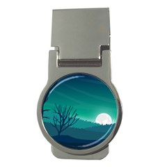 Landscape Wallpaper Background Money Clips (round)  by Wegoenart