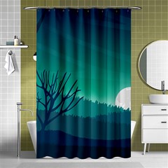 Landscape Wallpaper Background Shower Curtain 48  X 72  (small)  by Wegoenart