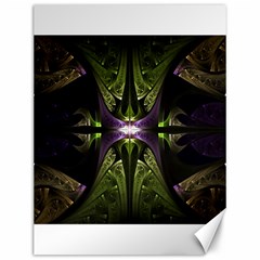 Fractal Green Tin Pattern Texture Canvas 12  X 16  by Wegoenart