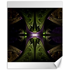 Fractal Green Tin Pattern Texture Canvas 16  X 20  by Wegoenart