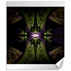 Fractal Green Tin Pattern Texture Canvas 20  X 24  by Wegoenart