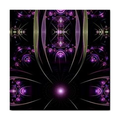 Fractal Purple Elements Violet Tile Coasters by Wegoenart