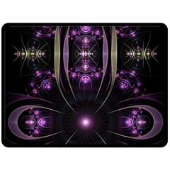 Fractal Purple Elements Violet Fleece Blanket (large)  by Wegoenart