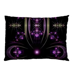 Fractal Purple Elements Violet Pillow Case (two Sides) by Wegoenart