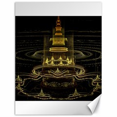 Fractal City Geometry Lights Night Canvas 18  X 24  by Wegoenart